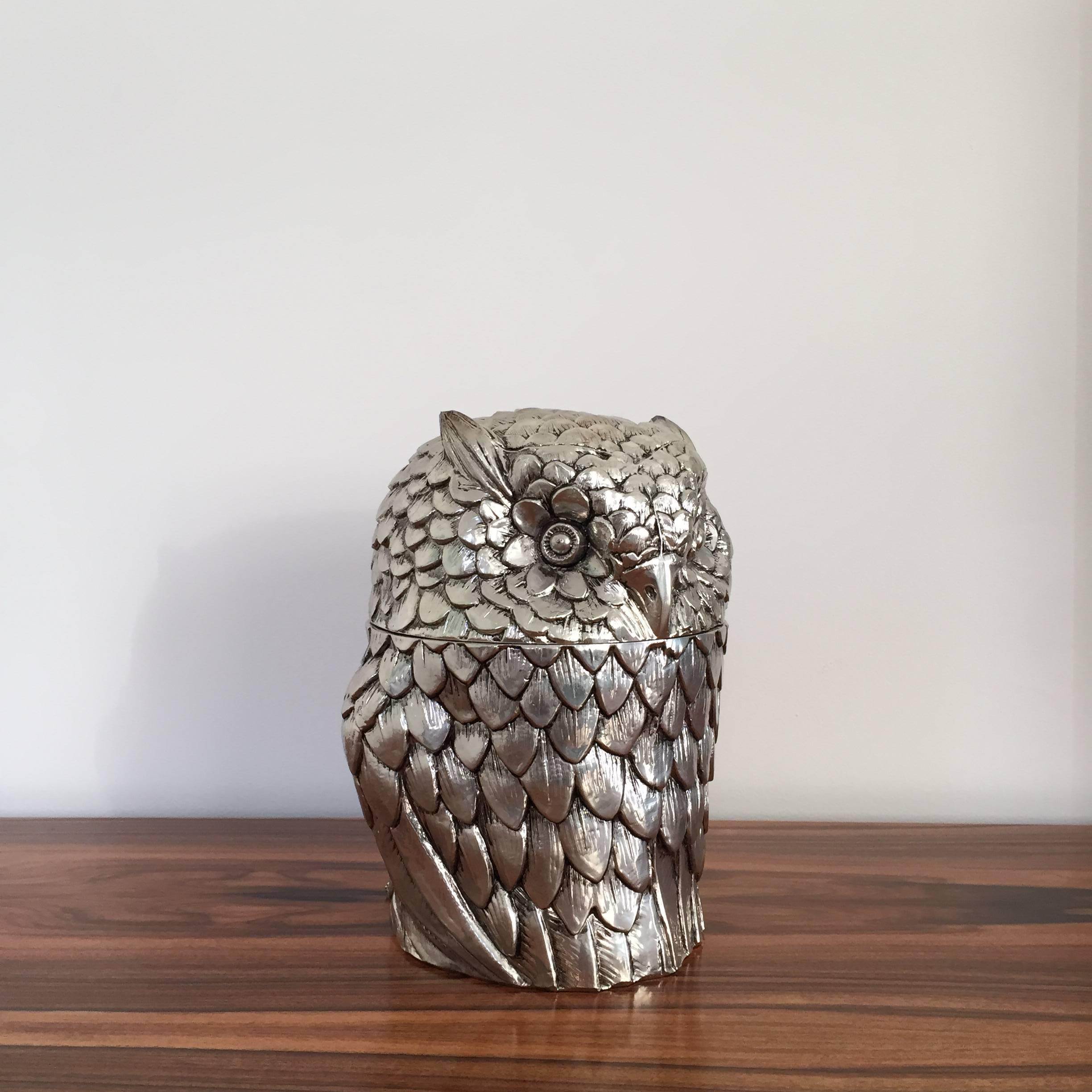 Mid-Century Modern Owl Wine Cooler, Italy, circa 1950