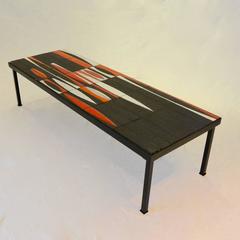 Iconic Coffee Table "Navette" by Roger Capron, circa 1950