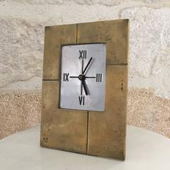 Brutalist Table Clock by David Marshall, Spain, circa 1970