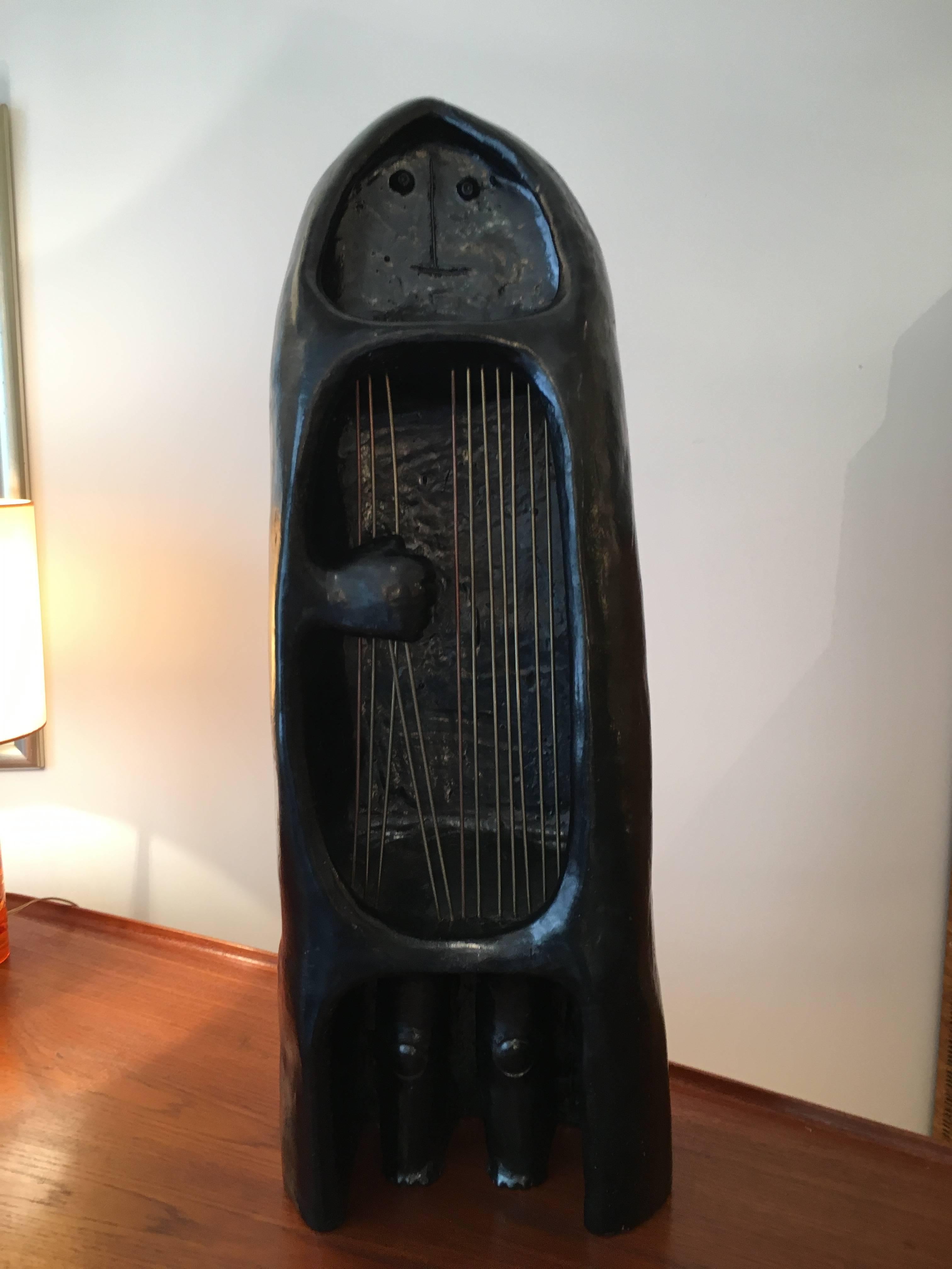 Glazed Important Sculpture by Cloutier, France, circa 1960 For Sale