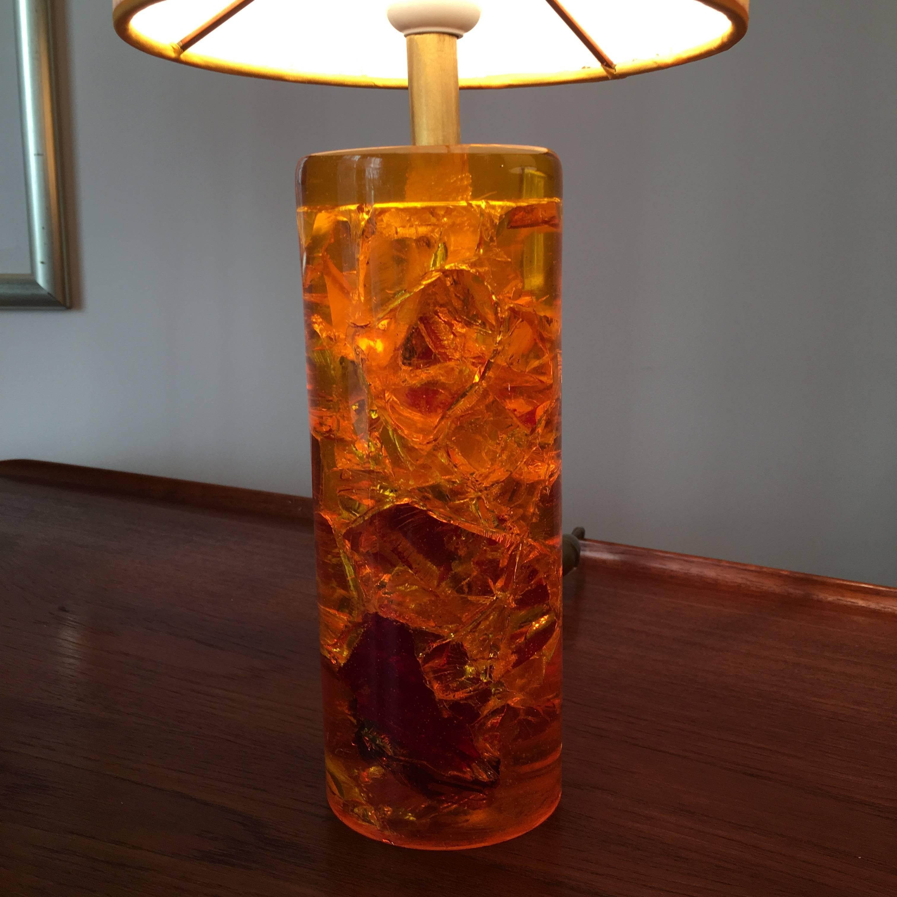 Pair of Fractal Resin Table Lamps, France, circa 1970 In Excellent Condition For Sale In Fuveau, Provence