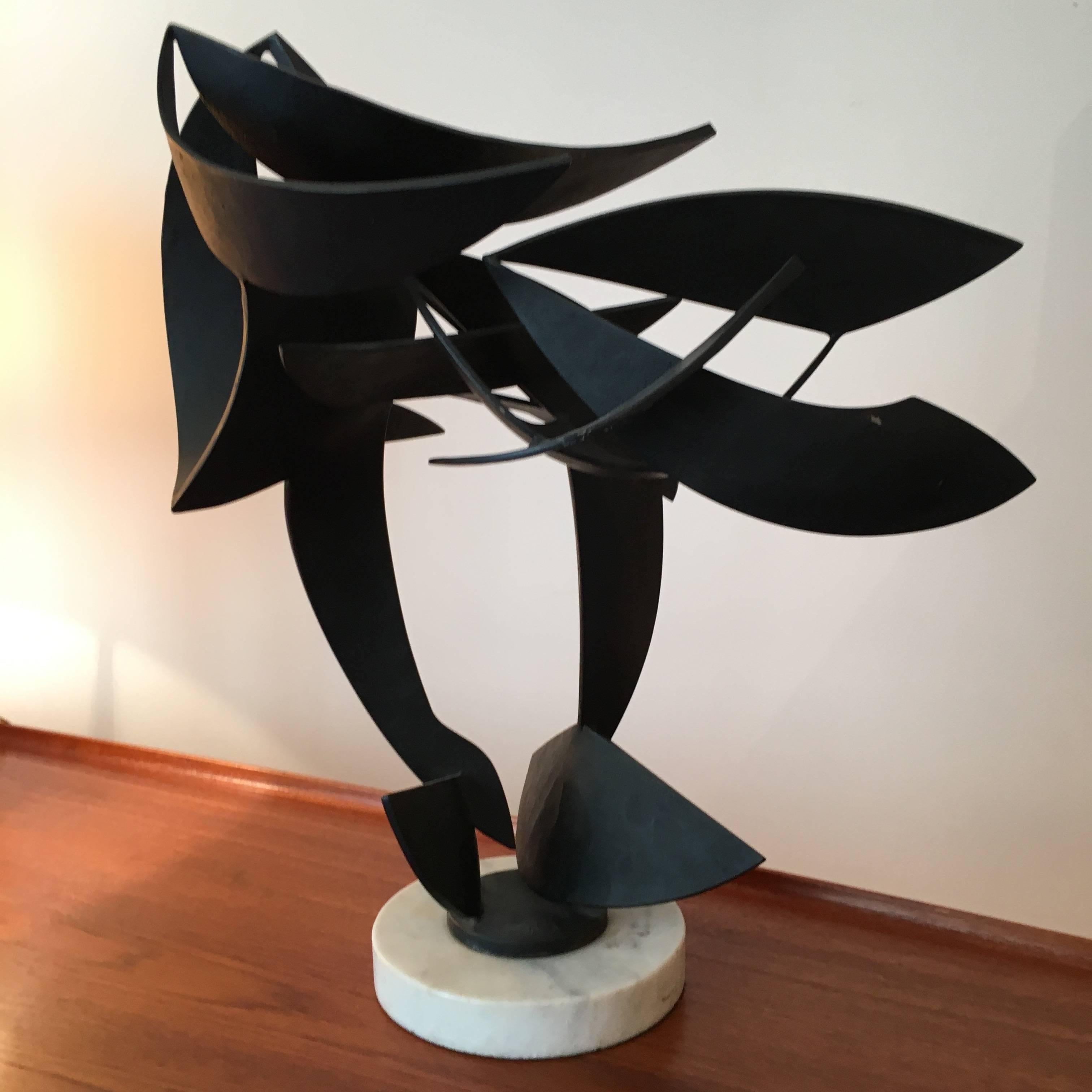 Brutalist Abstract Metallic Sculpture; France, 1970 For Sale
