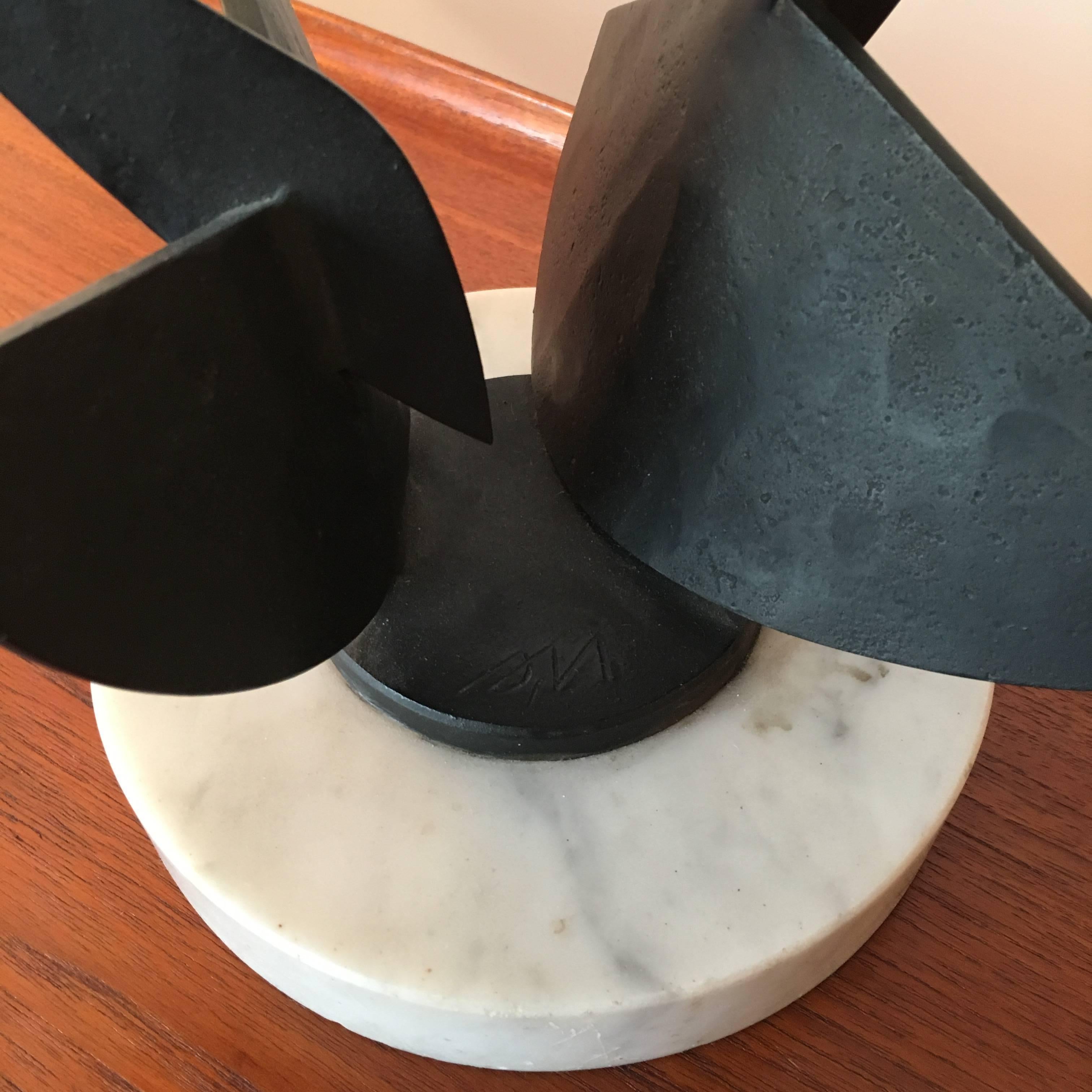 French Abstract Metallic Sculpture; France, 1970 For Sale
