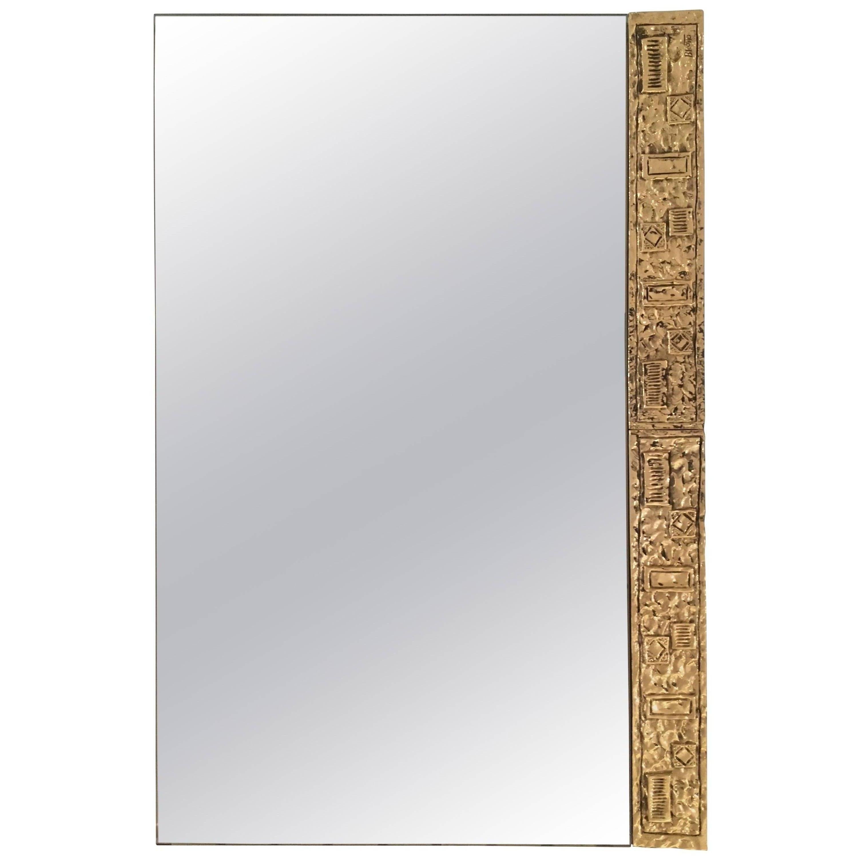 Mirror by Angelo Brotto, Italy; circa 1970 For Sale