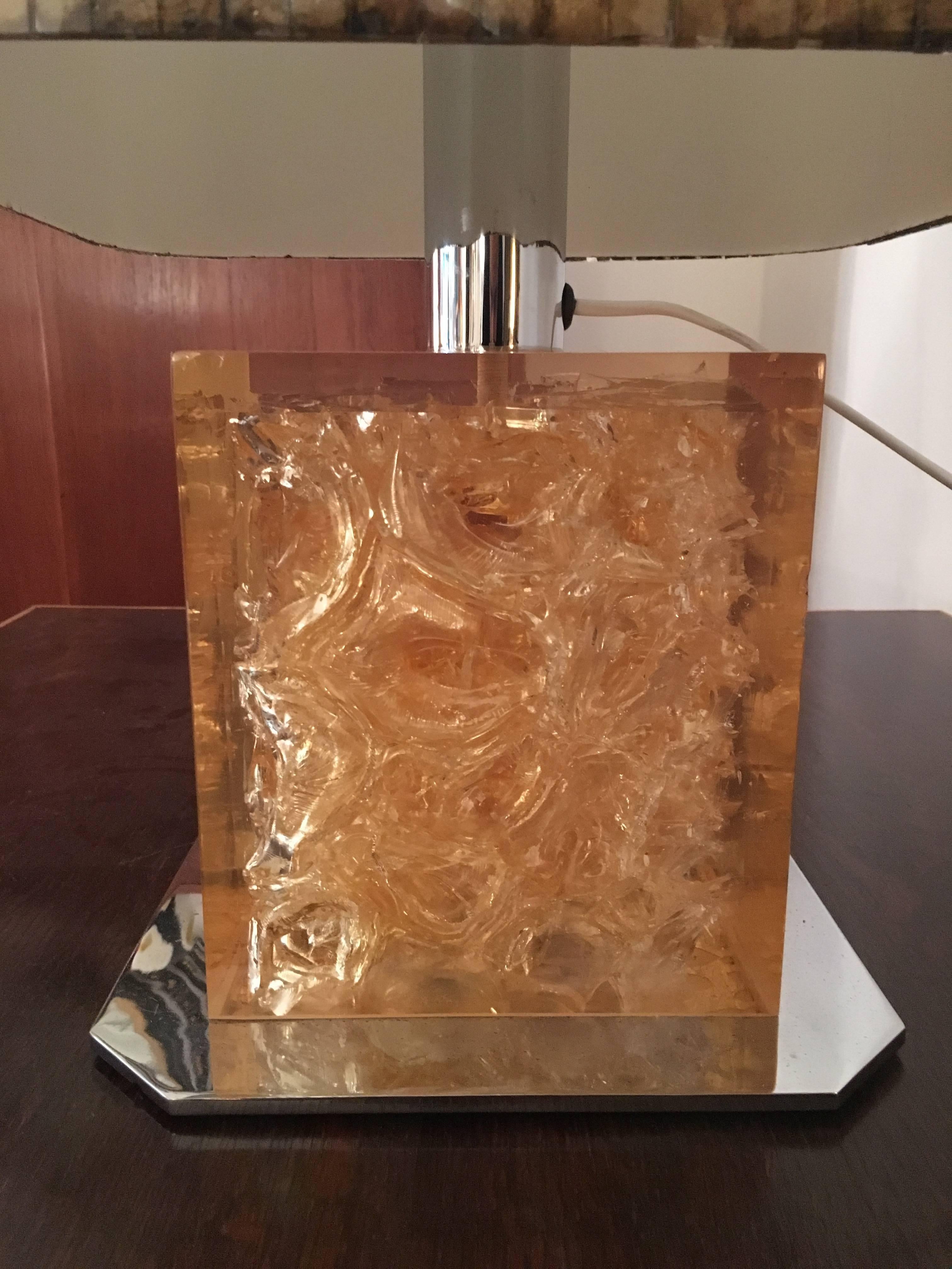 Large Fractal Table Lamp, France, circa 1970 In Good Condition For Sale In Fuveau, Provence
