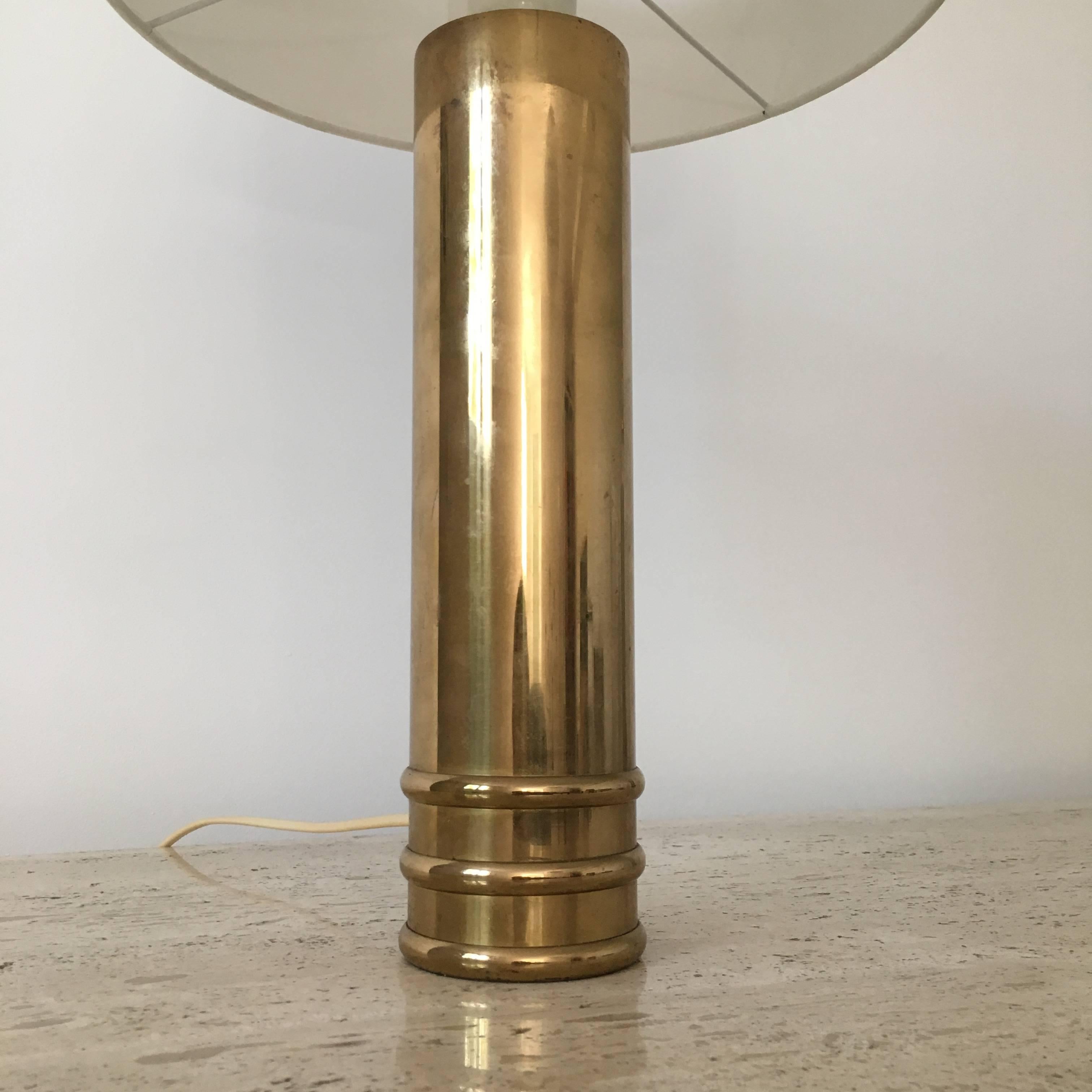 Scandinavian Modern Pair of Brass Table Lamps by Bergboms, Sweden, circa 1960 For Sale