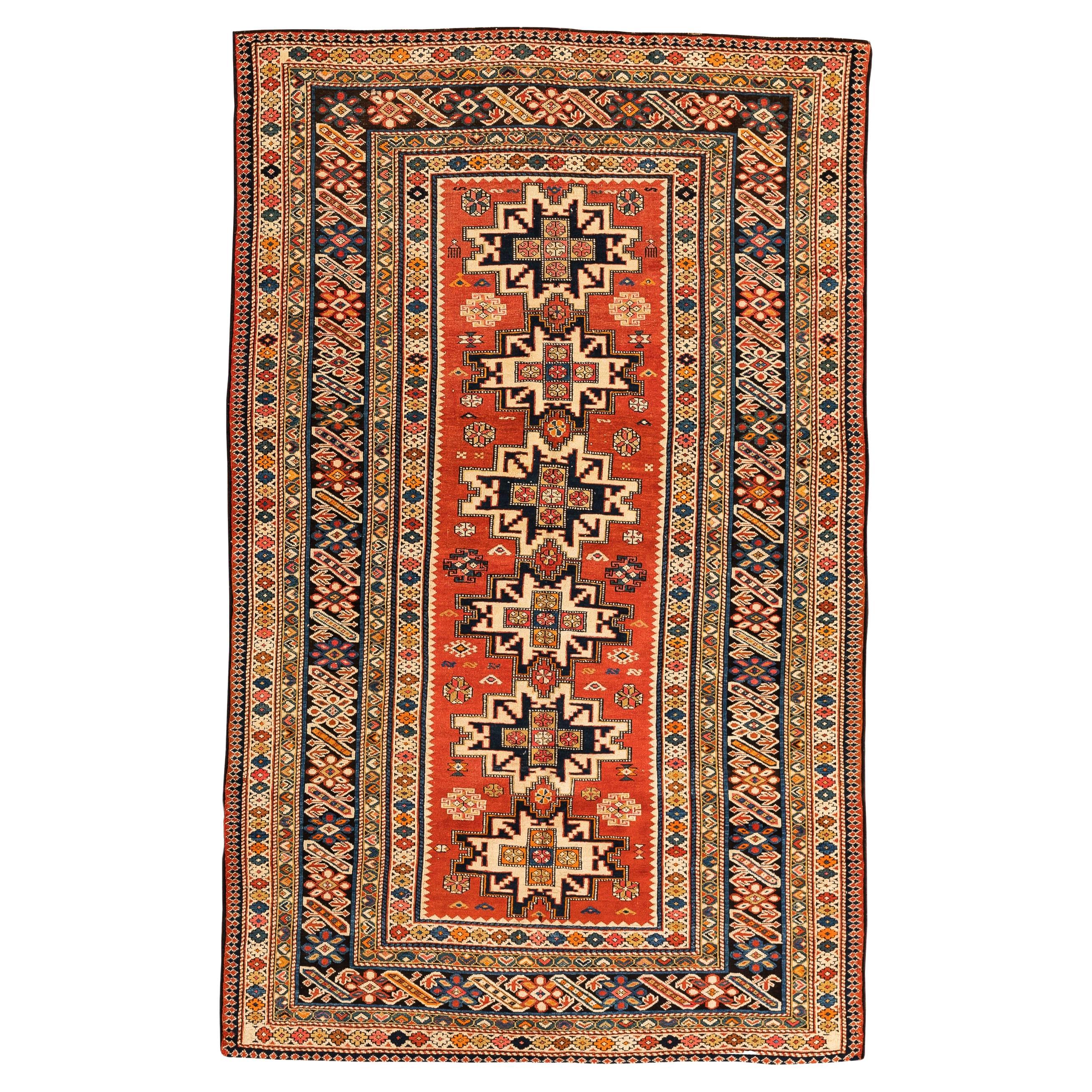 Alfombra antigua caucásica chichi, kuba en venta