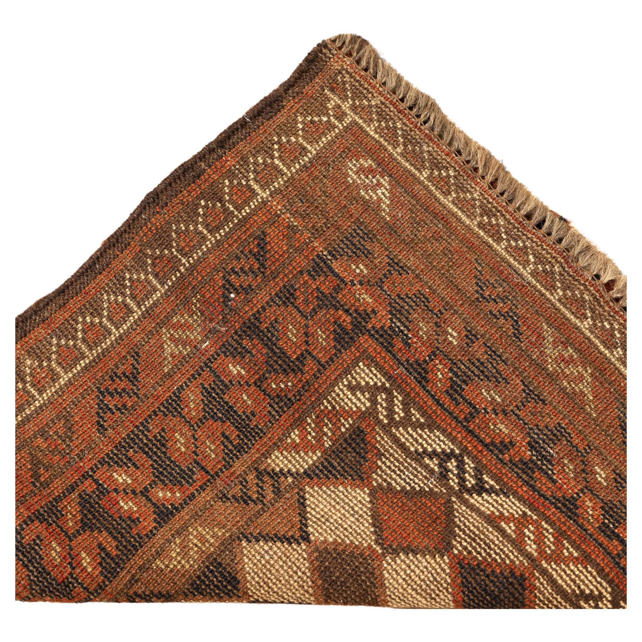 19th Century Antique Central Asian Ersari Rug In Good Condition For Sale In Barueri, SP, BR