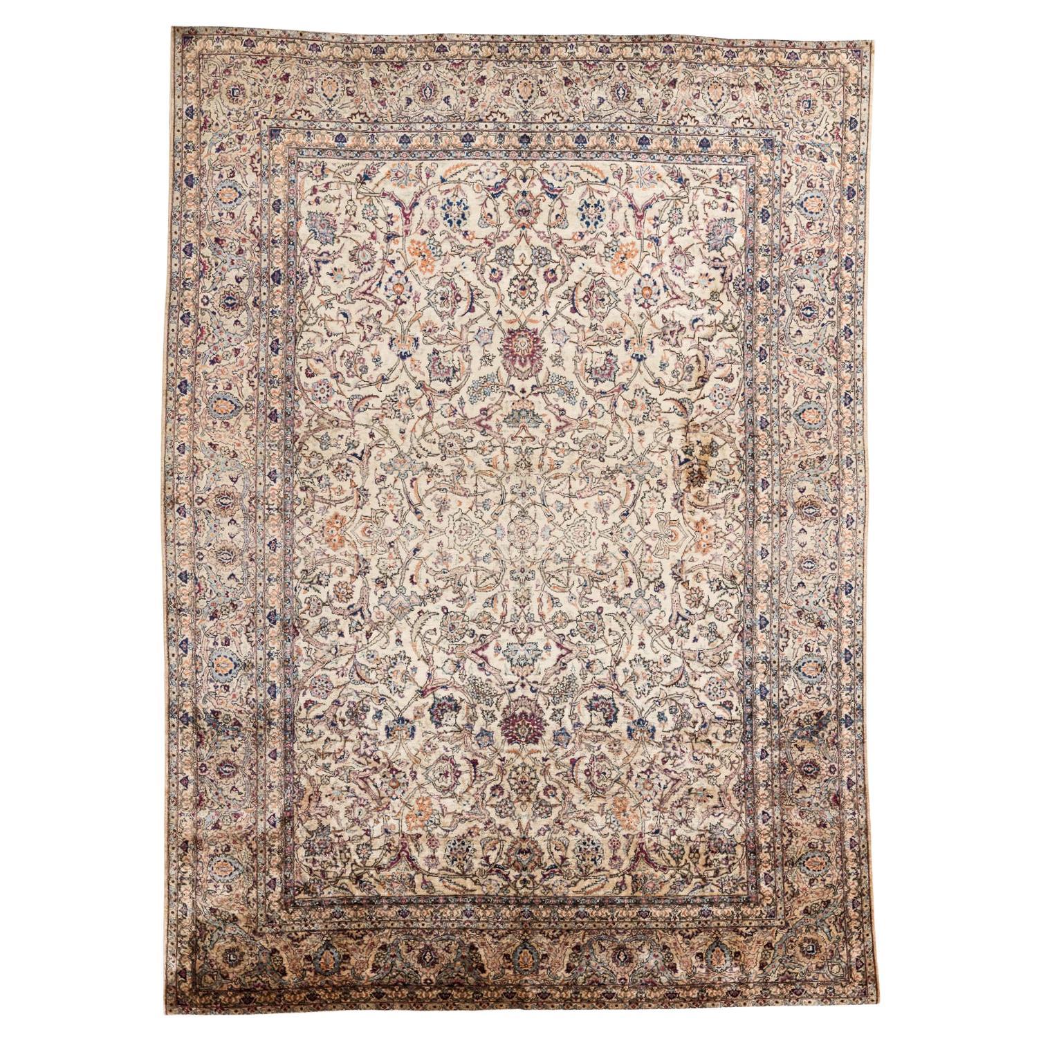 Tappeto persiano in seta Kashan