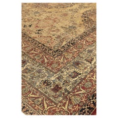 Antiker Lavar Kerman-Teppich aus dem 19. Jahrhundert