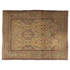 Tapis Perrsian Lavar Kerman ancien du 19ème siècle