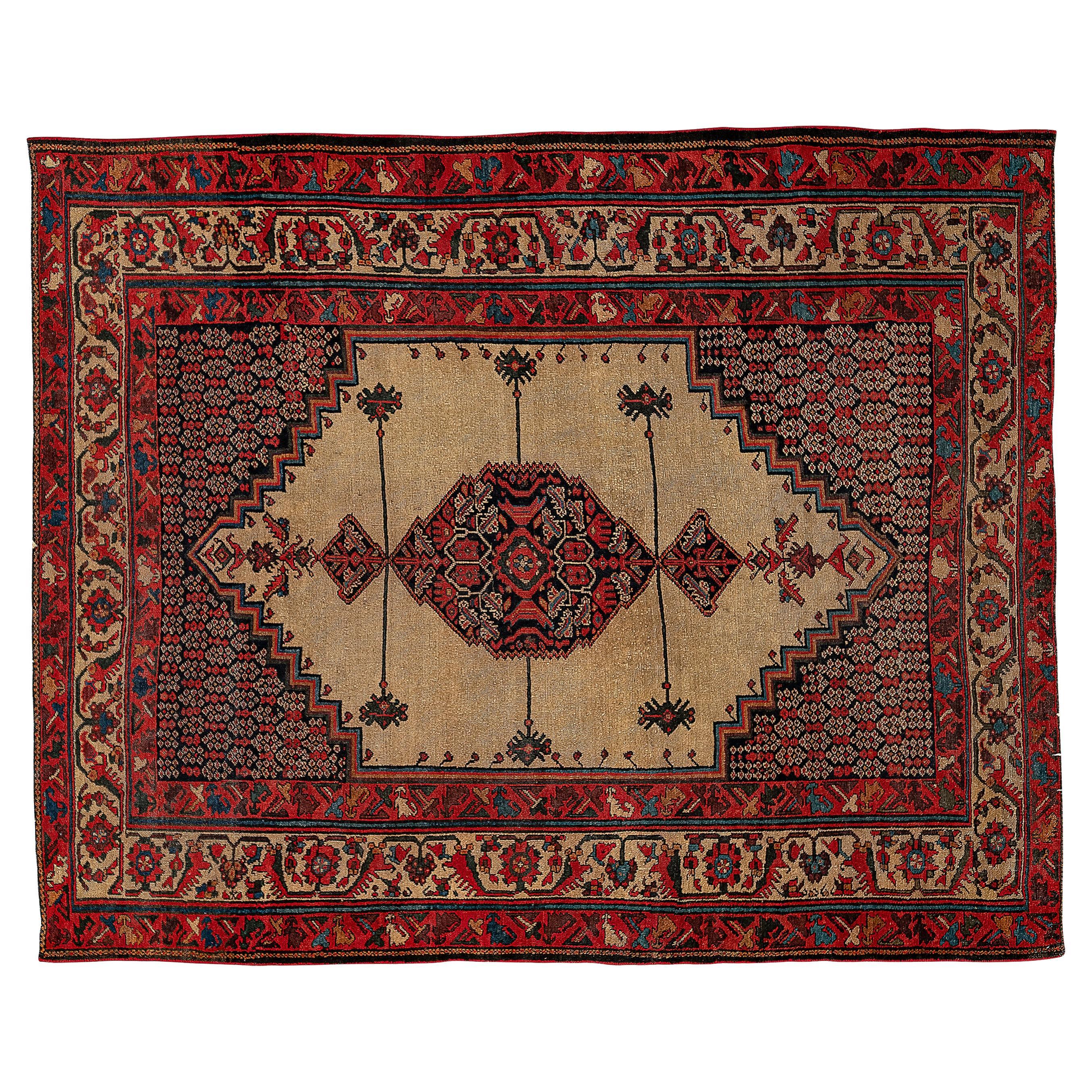Antique Persian Malayer Rug For Sale