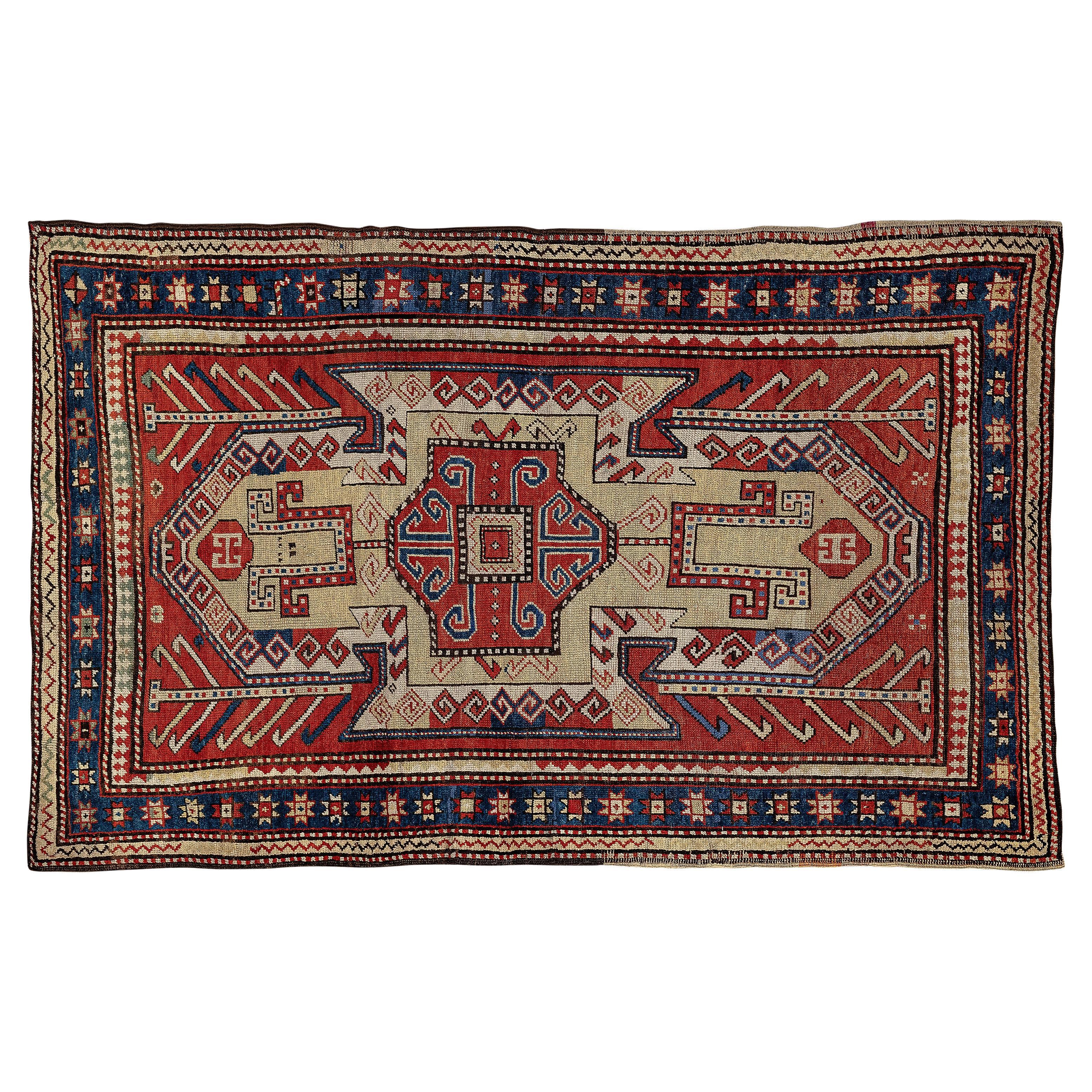 Antique Caucasian Sewan Kazak Rug