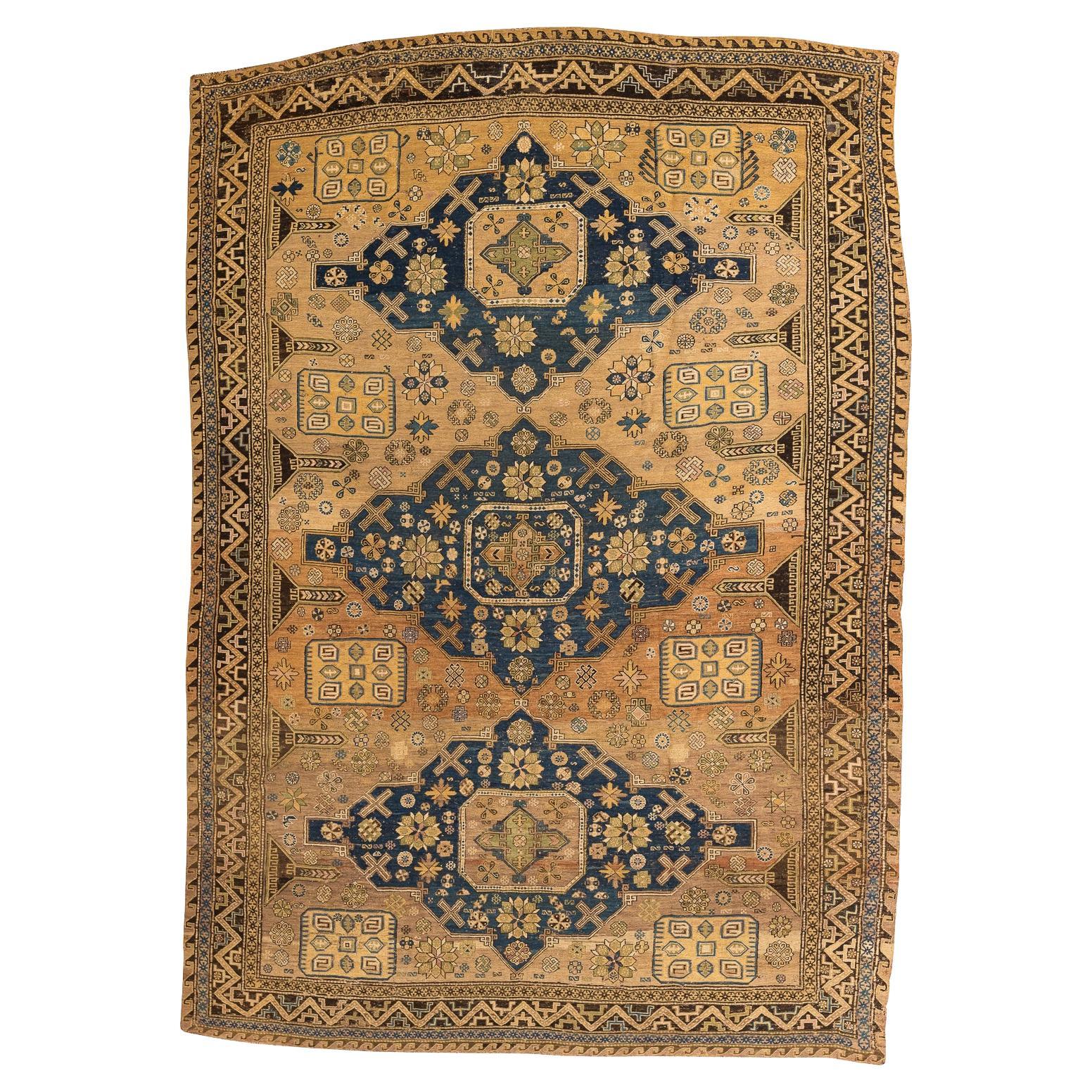 Antique Caucasian Soumak Rug