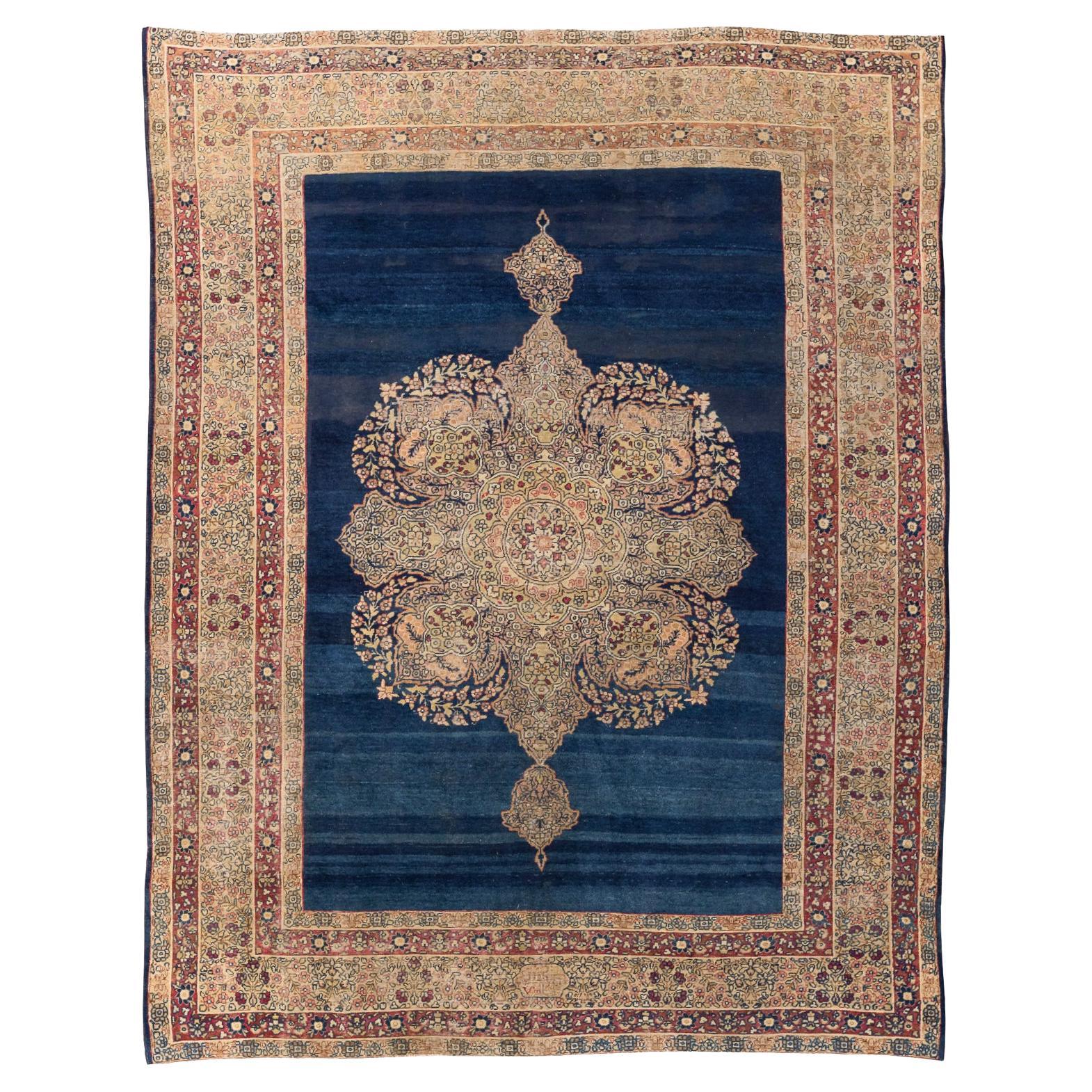 Antiker persischer Kerman-Teppich (Persisch) im Angebot
