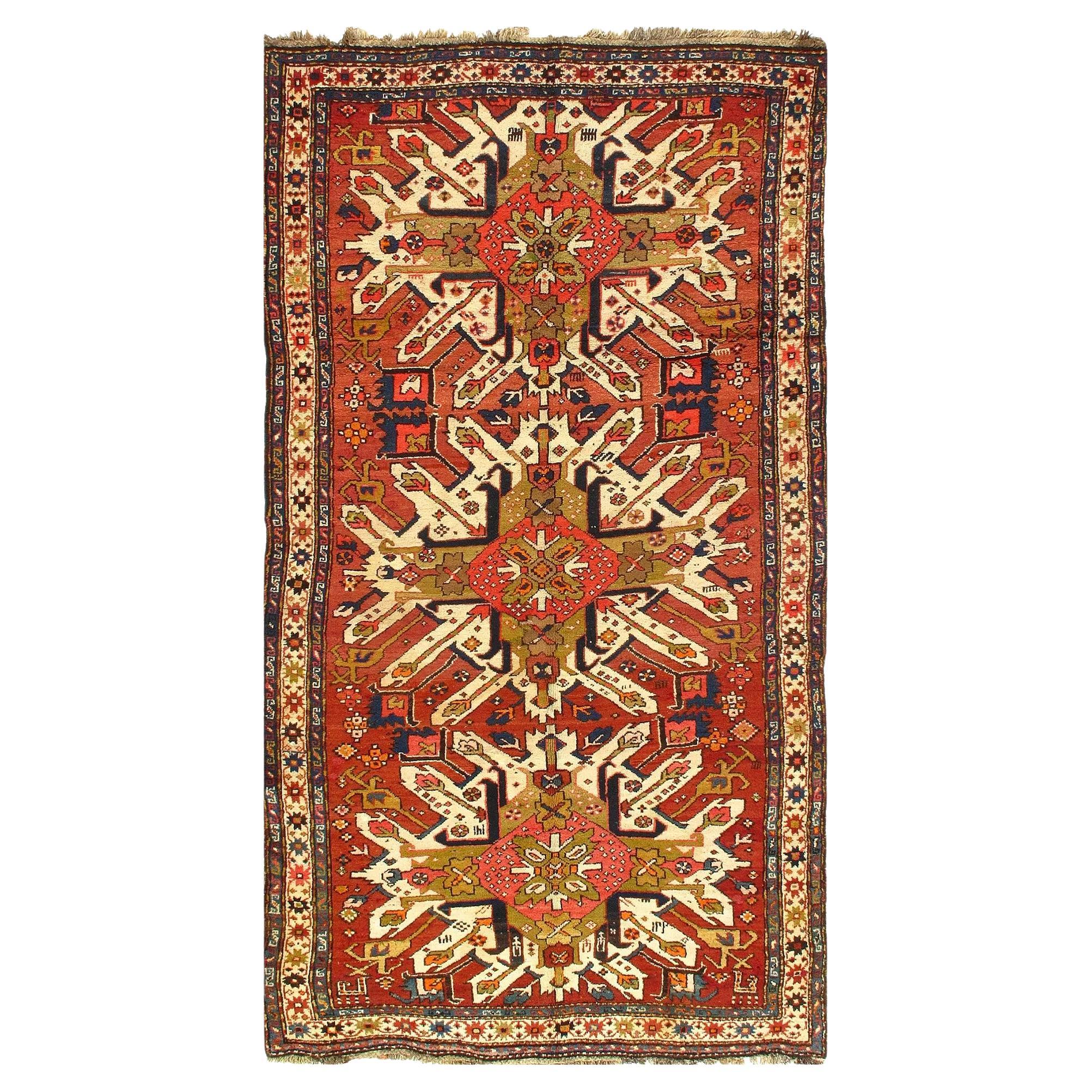 Antique Caucasian Eagle Kazak Rug
