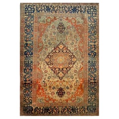 Tappeto Anitque Persiano Sarouk Farahan del XIX secolo