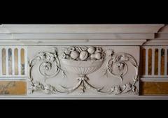 18th Century Irish Chimneypiece in Statuary Marble with Convent Siena Marble