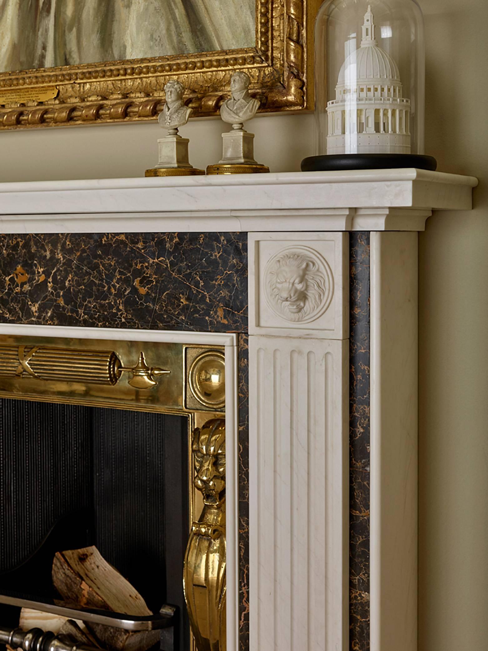 Empire Rome Mantel by Tim Gosling for Chesney's in Statuary and Portoro Marble