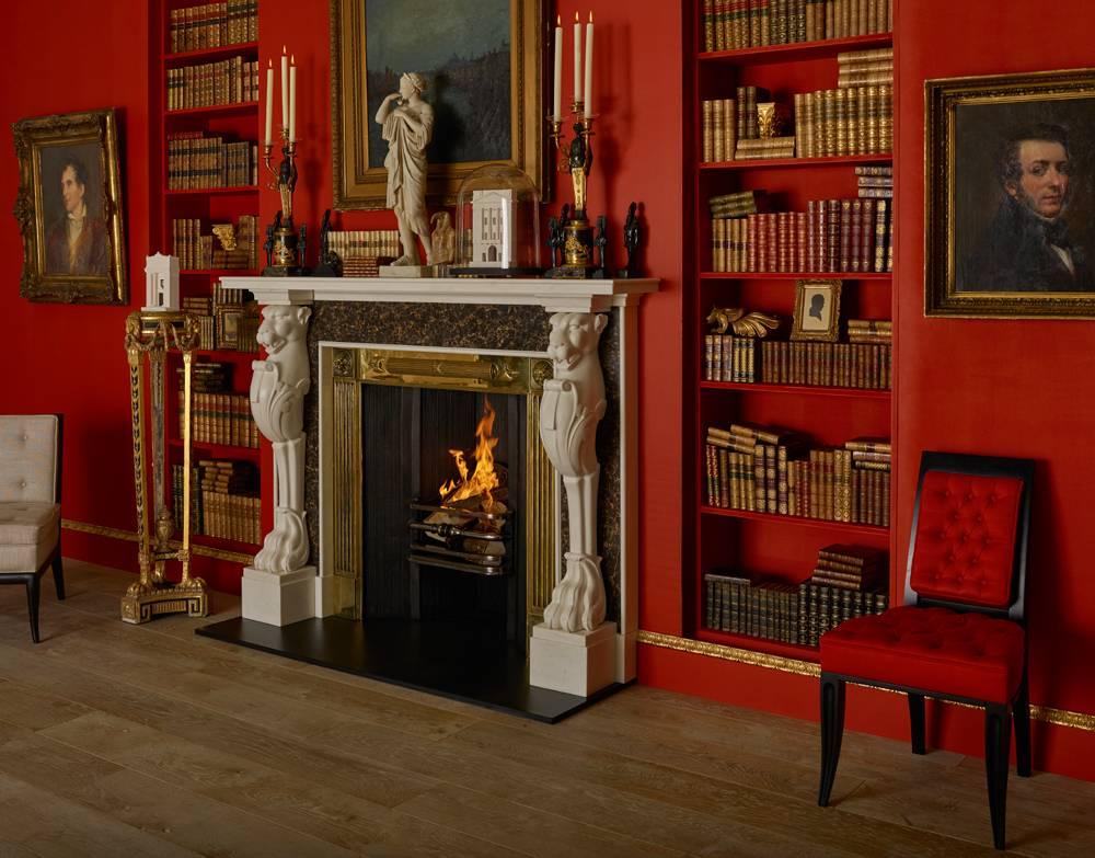 Inspired by a visit to the ancient city of Pompeii and a long standing fascination with the Grand Tour, the renowned British furniture and interior designer Tim Gosling has created this dramatic new mantel for Chesney’s.

The Pompeii mantel is a