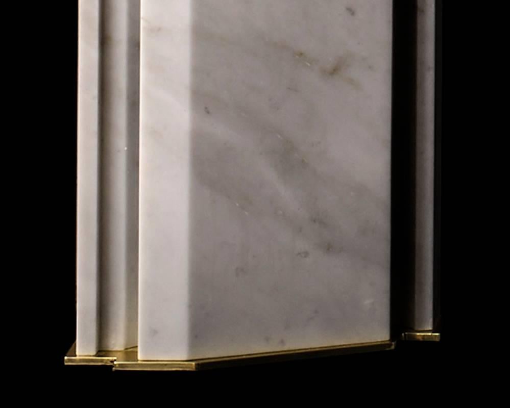 American The Monroe Mantel by Pembrooke & Ives in Carrara Marble