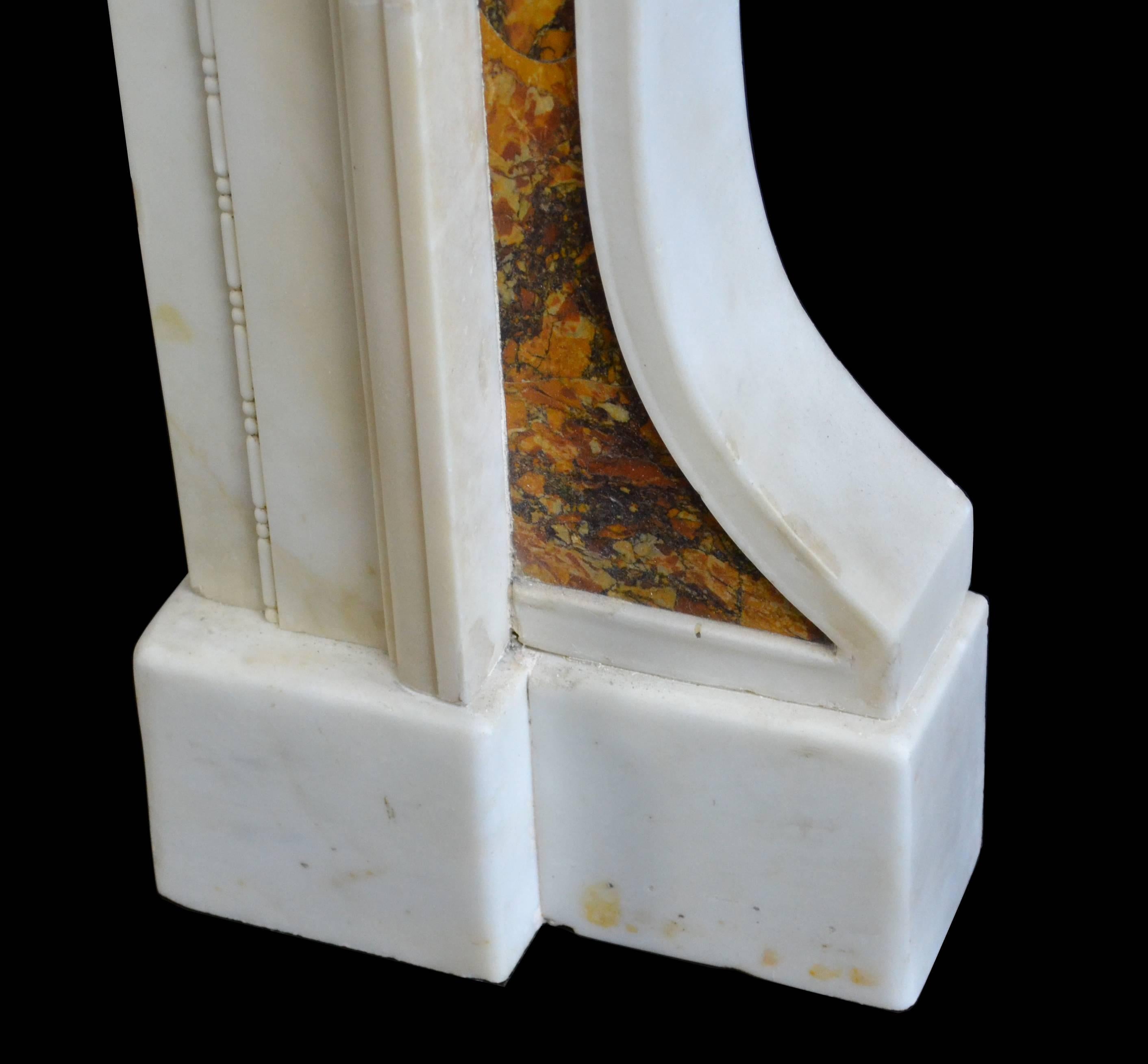 Siena Marble Mid-18th Century English Mantelpiece in the Style of Sir Henry Cheere For Sale