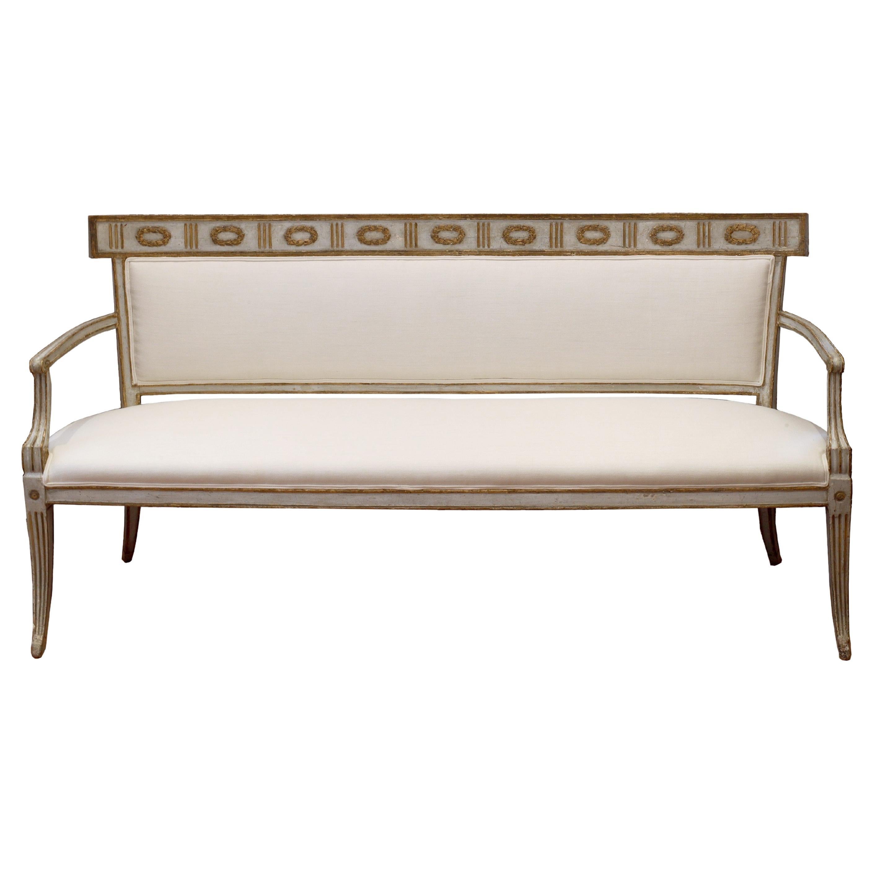 18th Century Italian Gilded Sofa For Sale