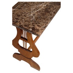 Console Lyre de style Regency avec plateau en marbre