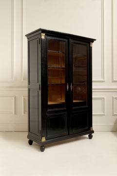 Pair of 19th Century French Ebonised Bookcases