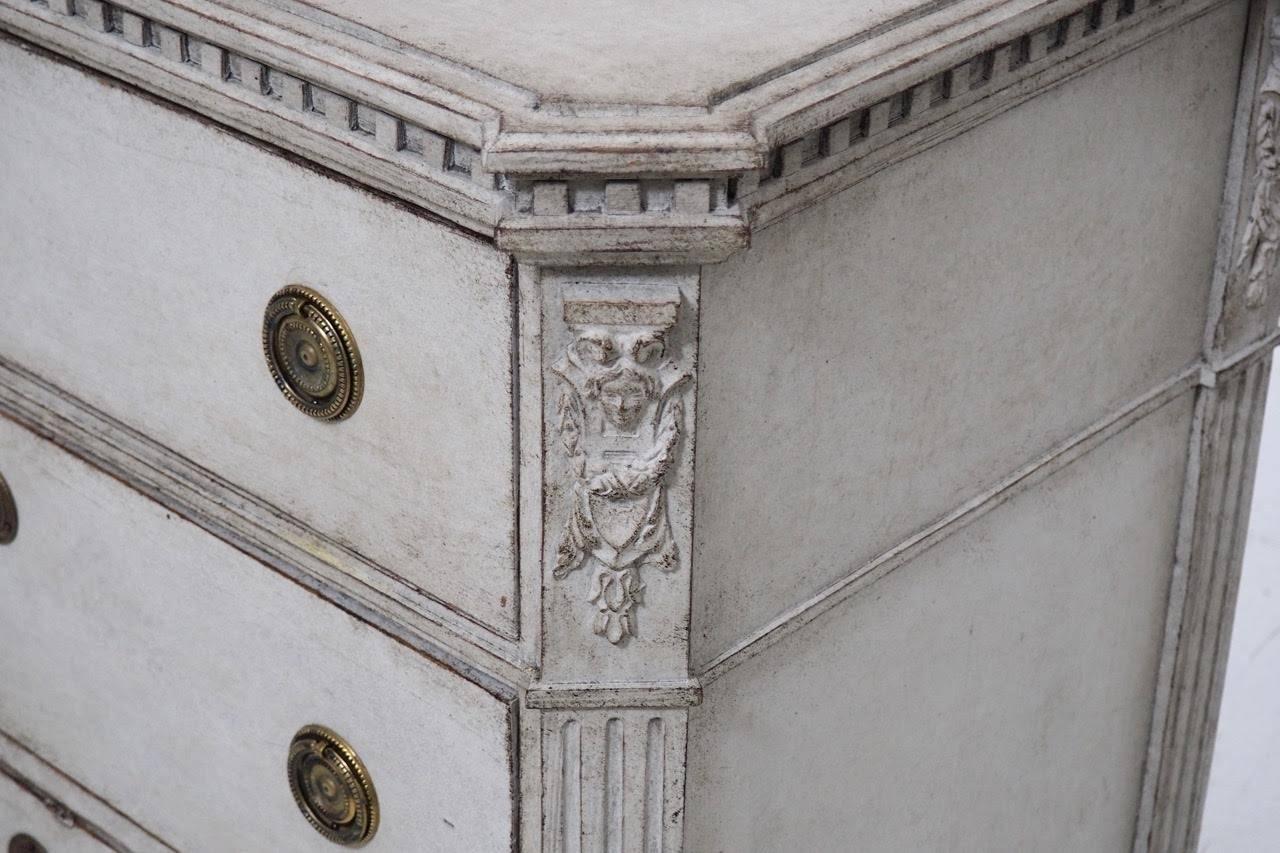 Antique Pair of Swedish Late Gustavian Period Painted Chests, 19th Century 2