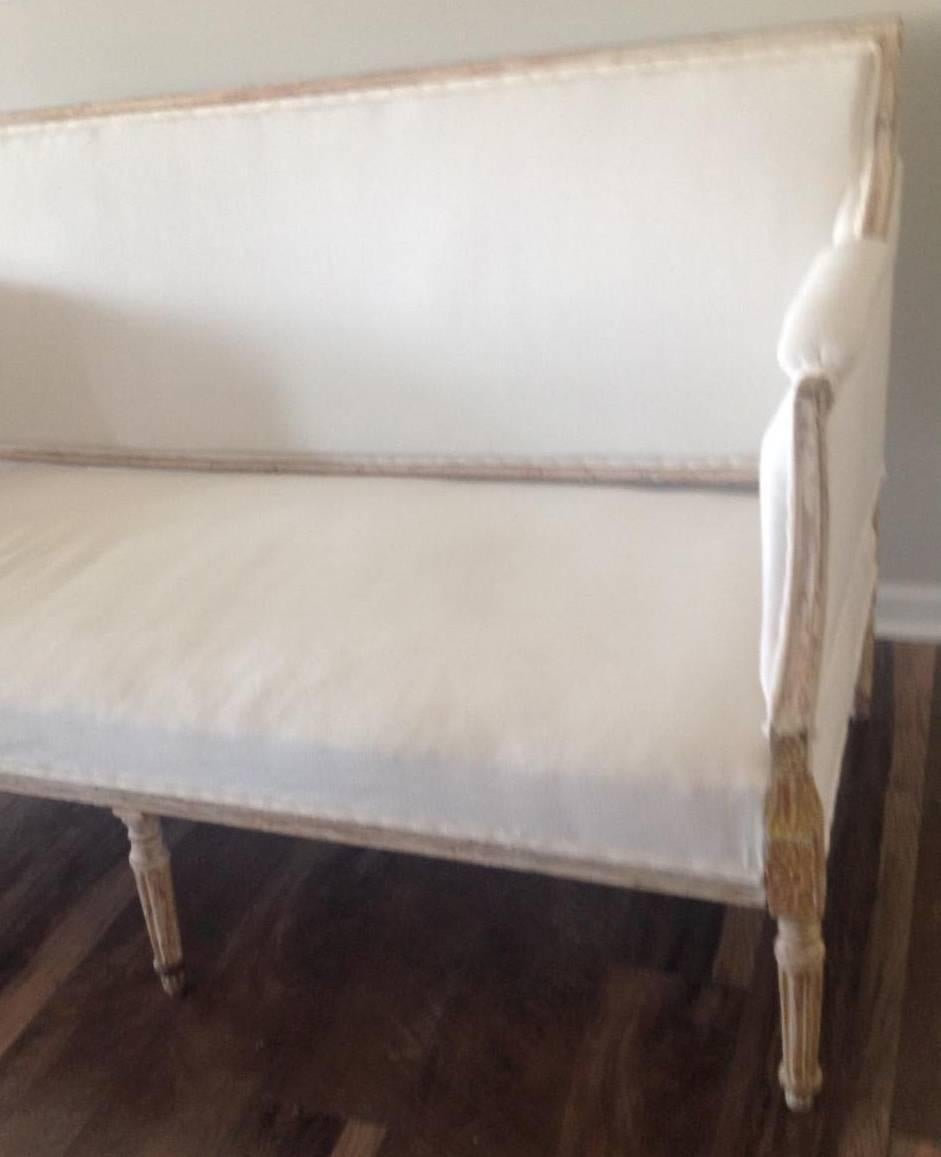 19th Century Swedish Gustavian Sofa in Original Paint 2