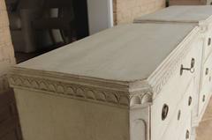 Swedish Gustavian Style Pair of Painted Bedside Chests