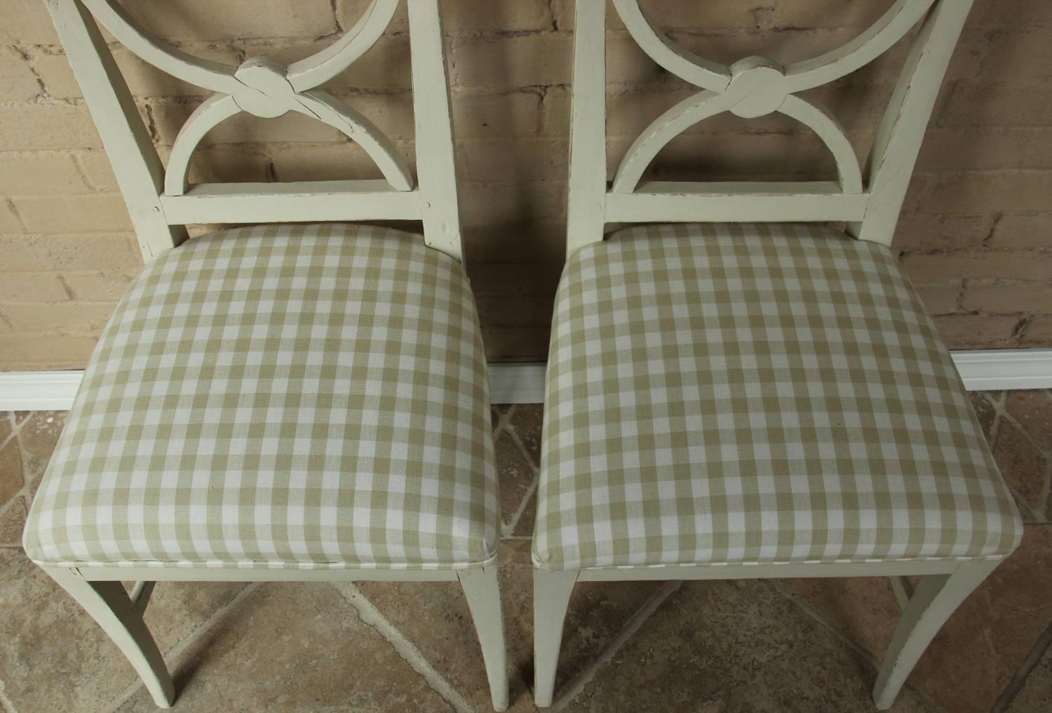 19th Century Swedish Pair of Gustavian Style Side Chairs 2