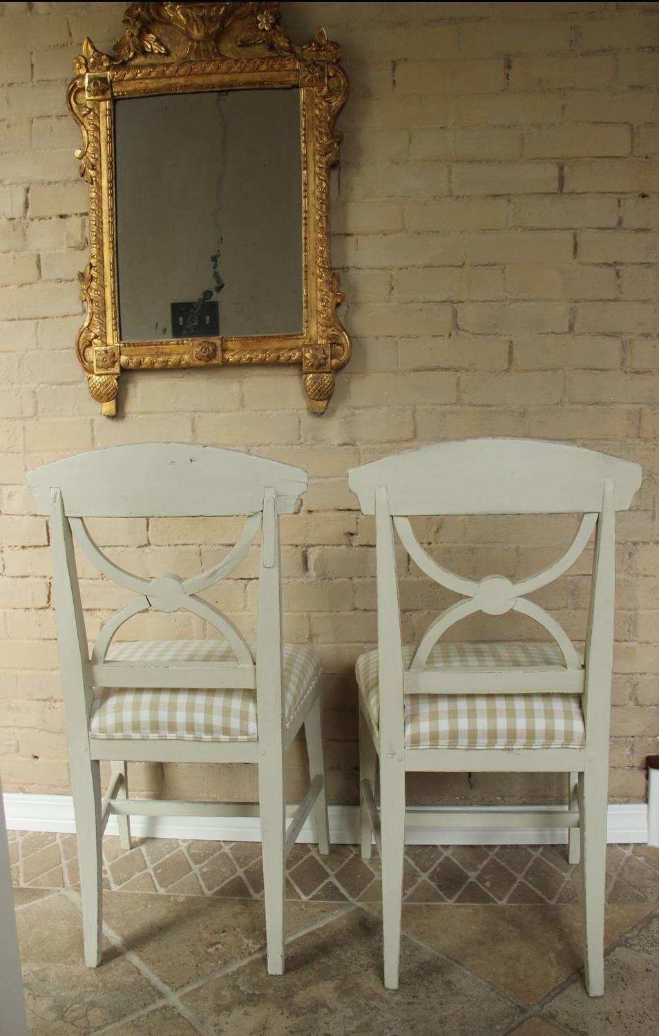 19th Century Swedish Pair of Gustavian Style Side Chairs 4