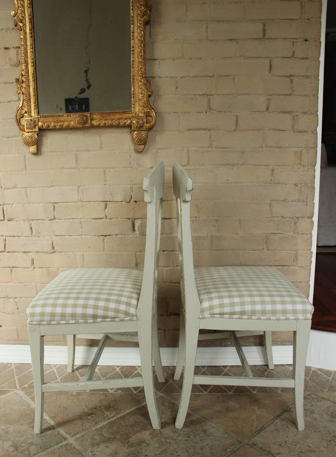 19th Century Swedish Pair of Gustavian Style Side Chairs 3