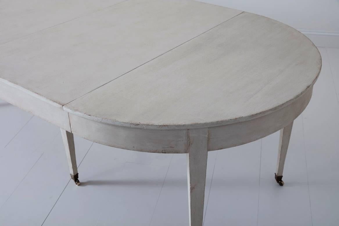 Hand-Crafted 19th Century Swedish Gustavian Period Extension Table