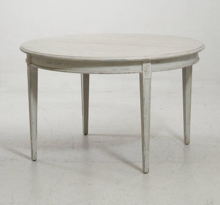 Swedish Gustavian Style Three Leaf Extension Dining Table At 1stdibs
