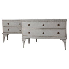 Pair of Large Painted Swedish Gustavian Chests, 18th Century