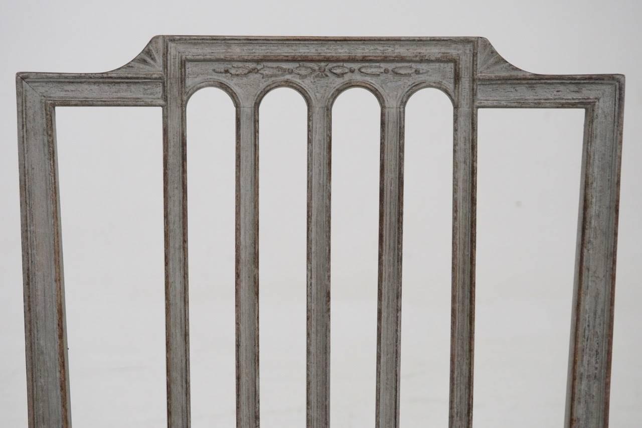 Set of Four Swedish Chairs in the Gustavian Style In Excellent Condition In Wichita, KS