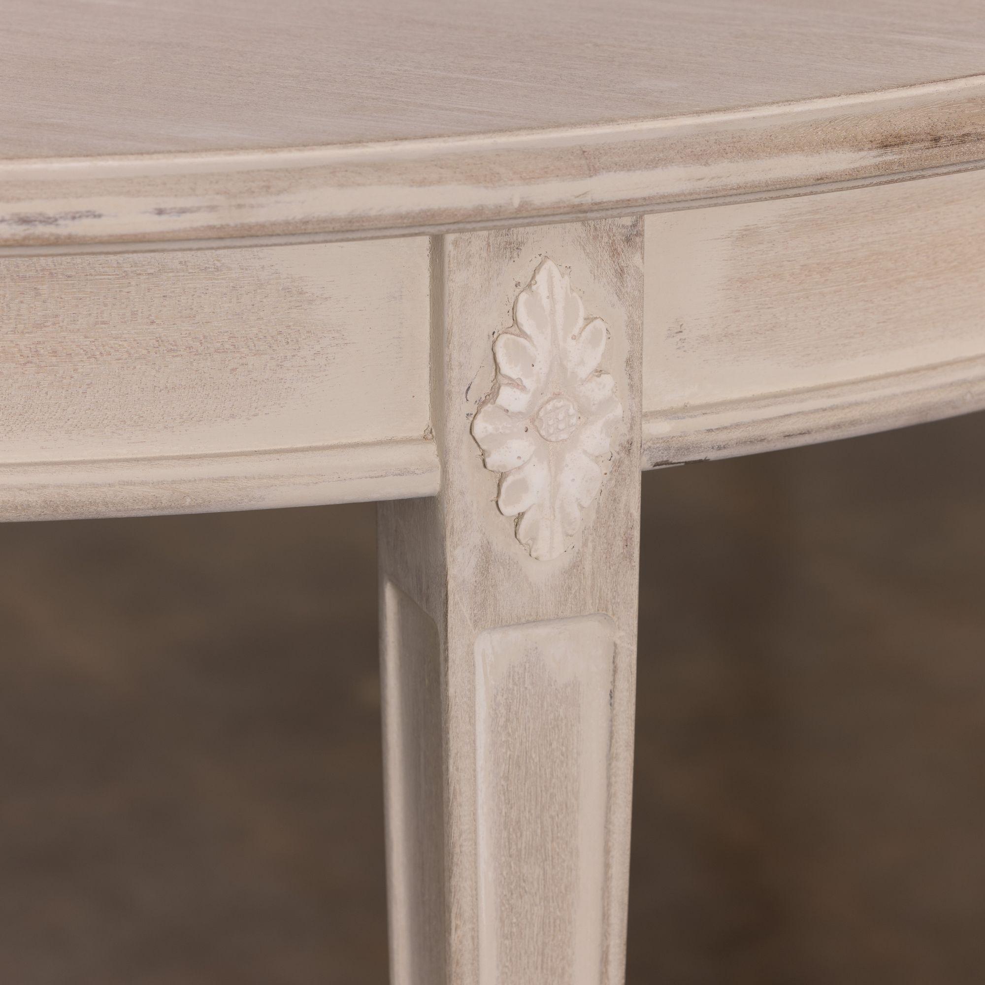 19th c. Swedish Gustavian Bleached and Glazed Extension Table with Three Leaves For Sale 5