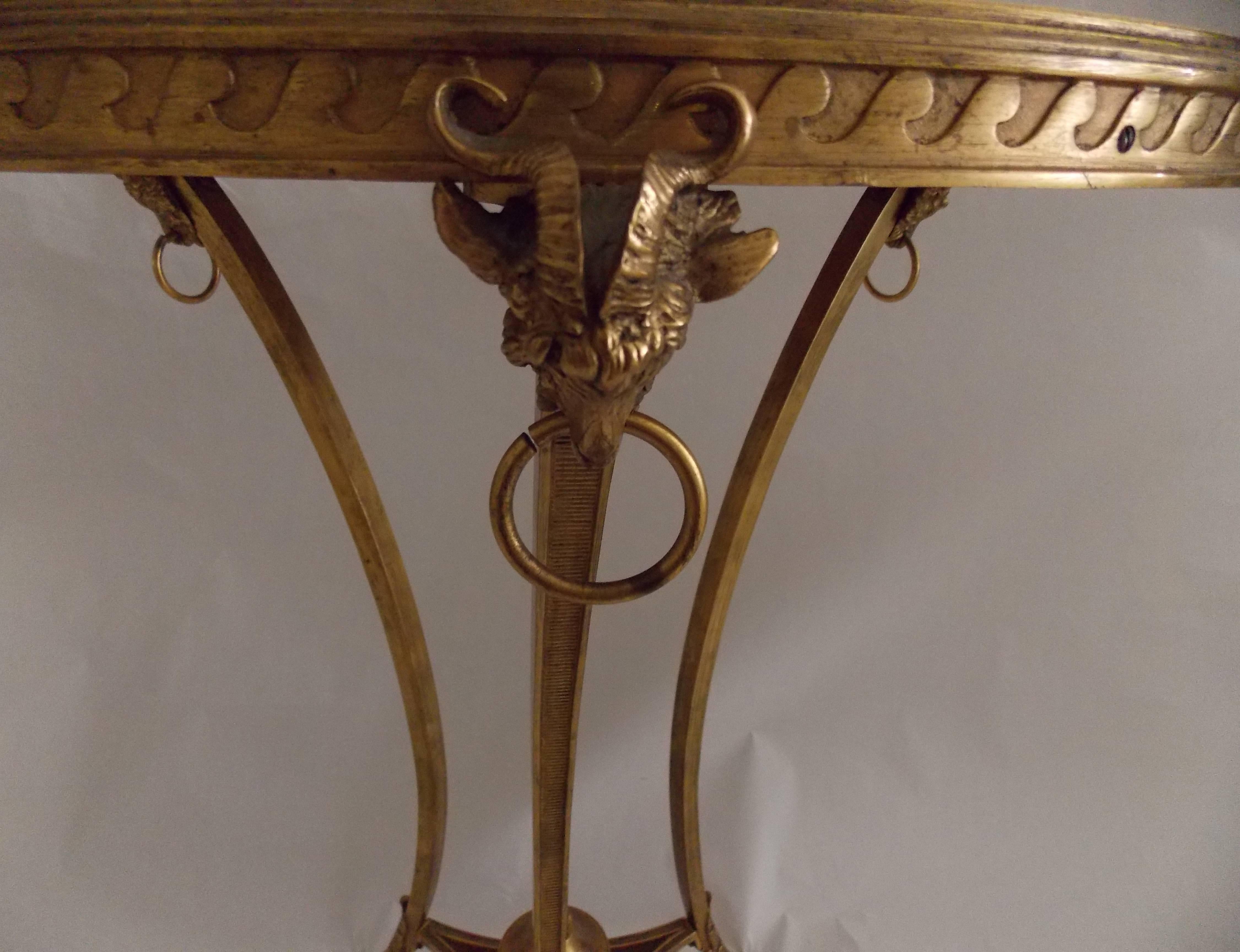 Pair of 19th Century French Louis XVI Style Gilt Bronze Gueridon Tables 1