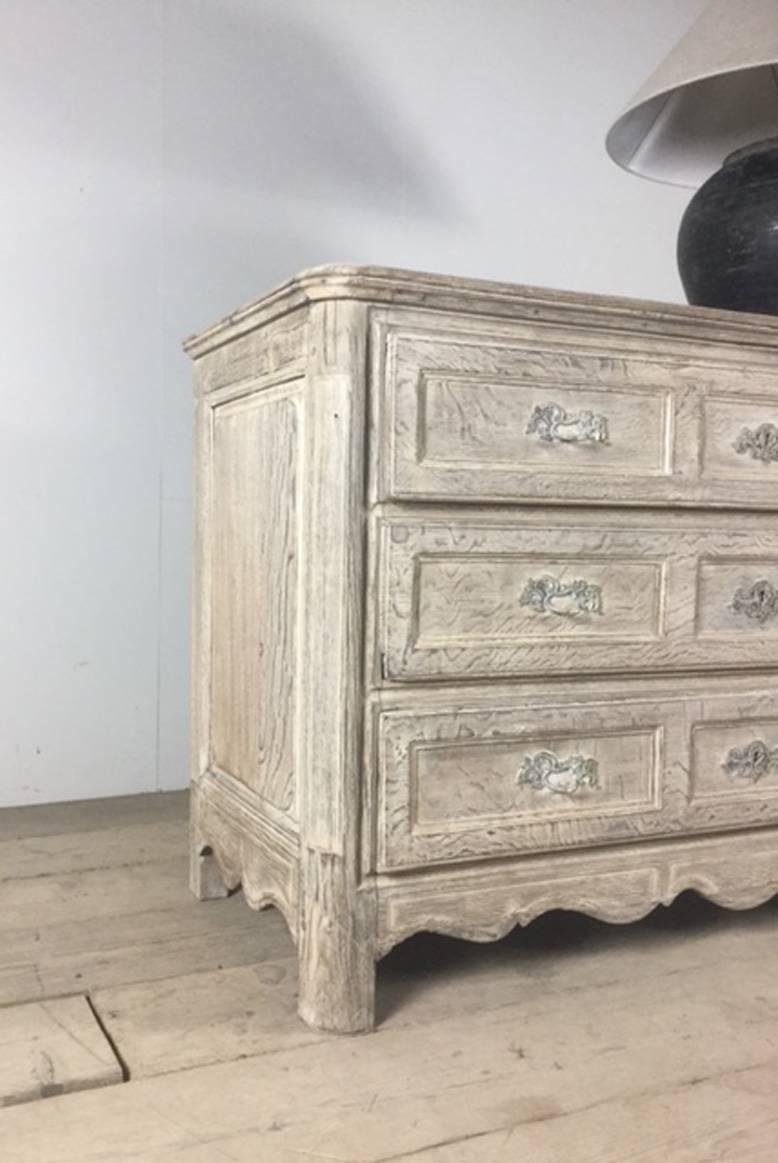 19th Century French Bleached and Limed Oak Chest in the Louis XV Style 1