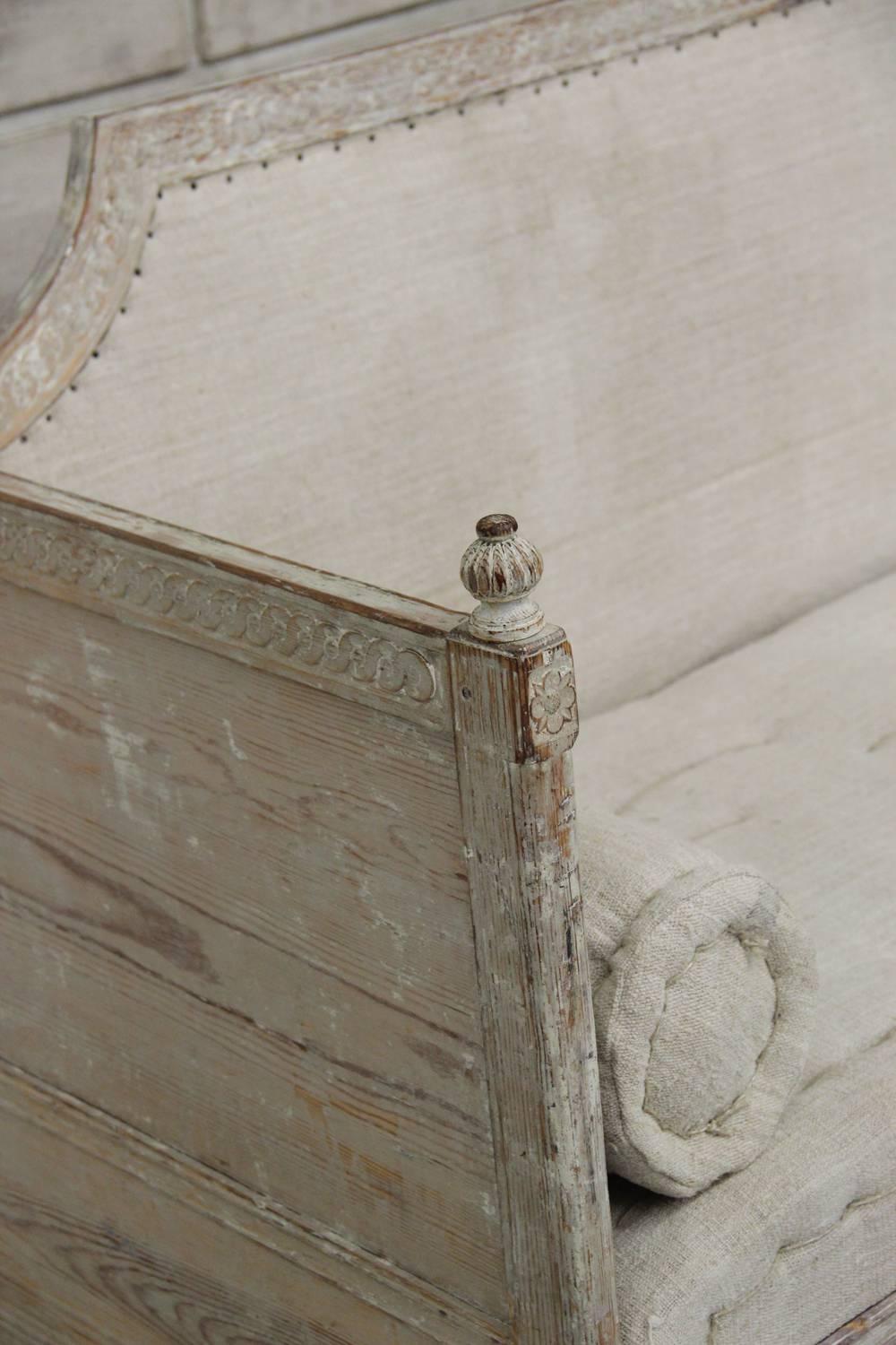Swedish Early Gustavian Period Sofa in Original Paint, 18th Century Antique 3