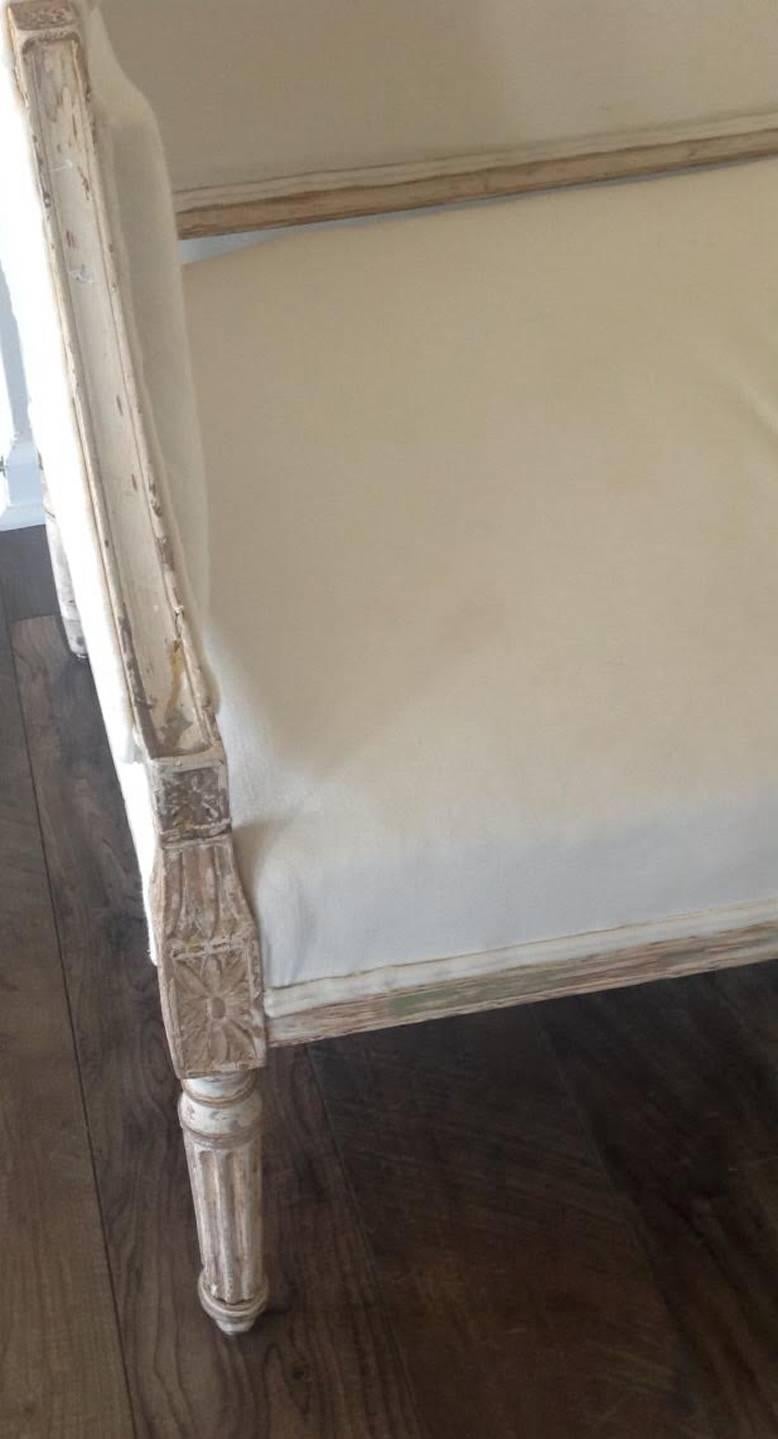 19th Century Swedish Gustavian Sofa in Original Paint 1