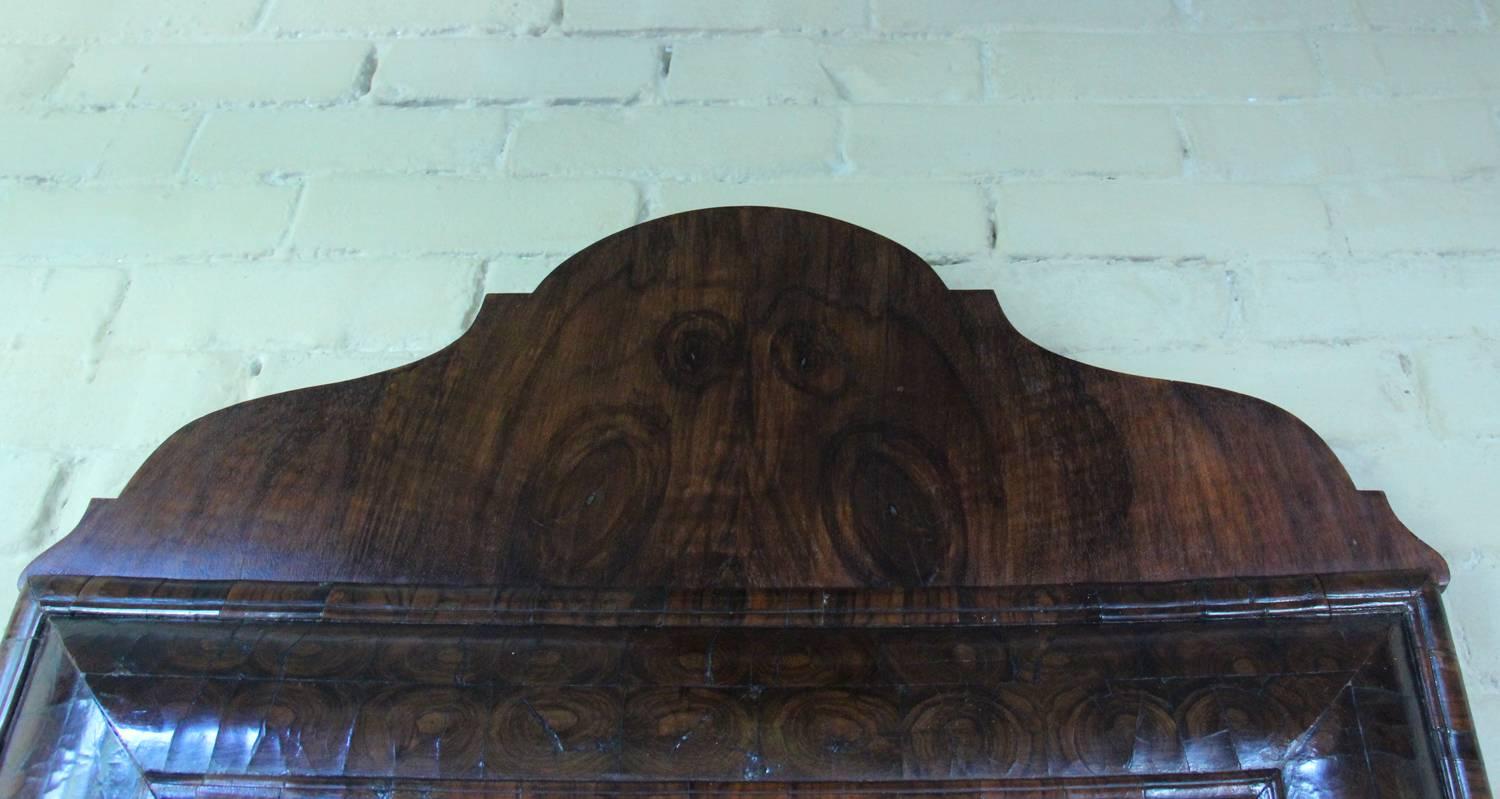 English Rosewood Mirror with Removable Arched Top, 18th Century Antique 2