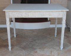 Swedish Gustavian Painted Writing Desk with Drawer or Vanity Console Table