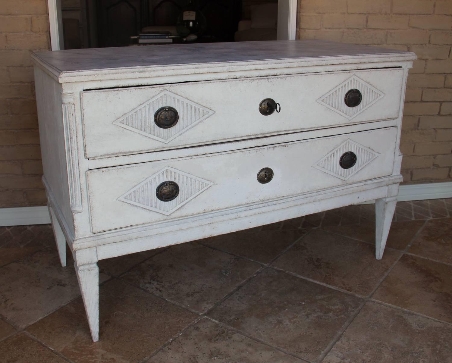 18th Century Swedish Gustavian Period Painted Chest of Drawers 3