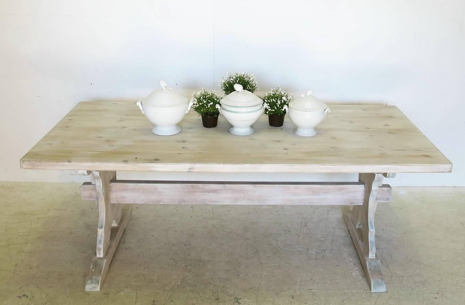 lime washed dining table