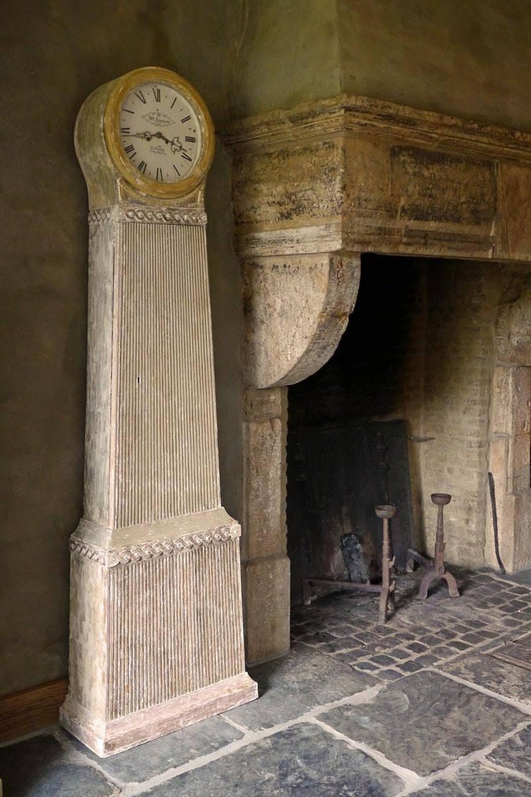 18th Century Swedish Gustavian Mora Working Tall Case Clock in Original