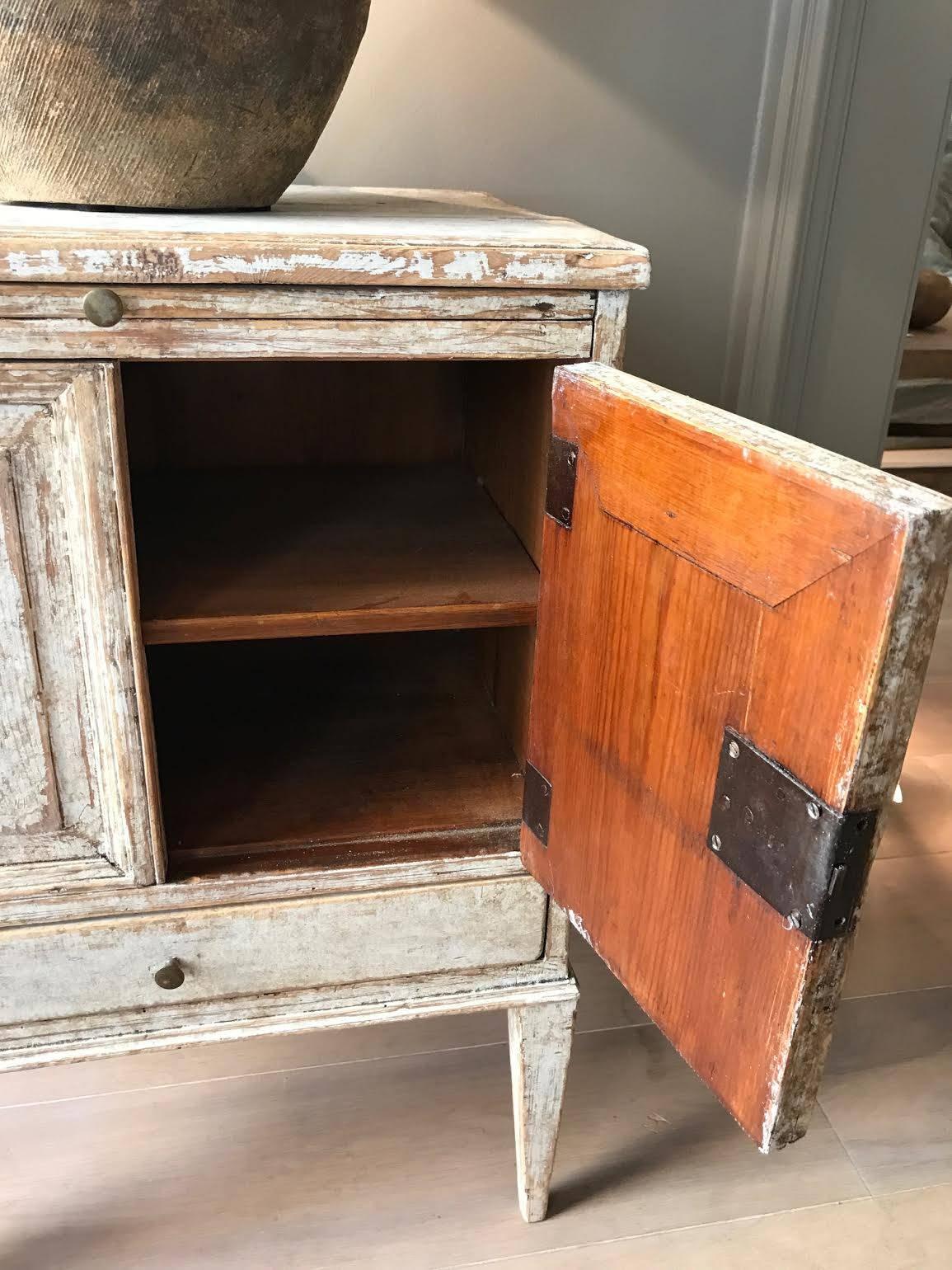 18th Century and Earlier 18th Century Swedish Gustavian Period Petite Bedside Table or Nightstand